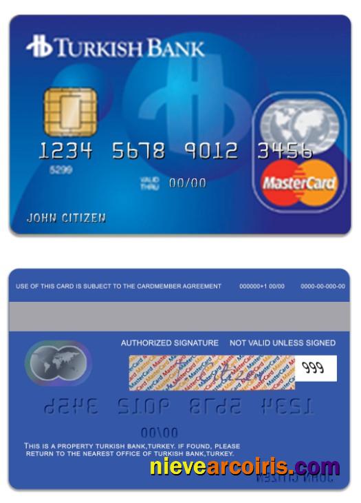 Turkey TurkishBank standard mastercard